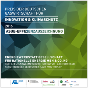 ASUE Effizienzauszeichnung der deutschen Gaswirtschaft